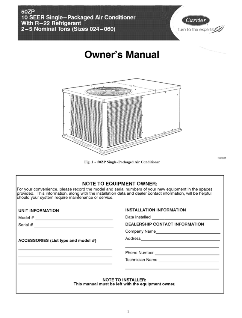 Carrier 50ZP Series User manual
