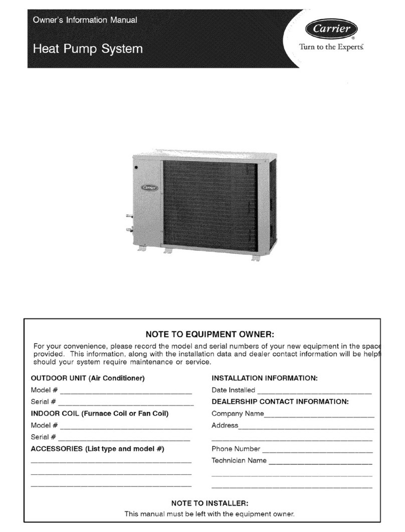 Carrier 38QRR Owner's information manual