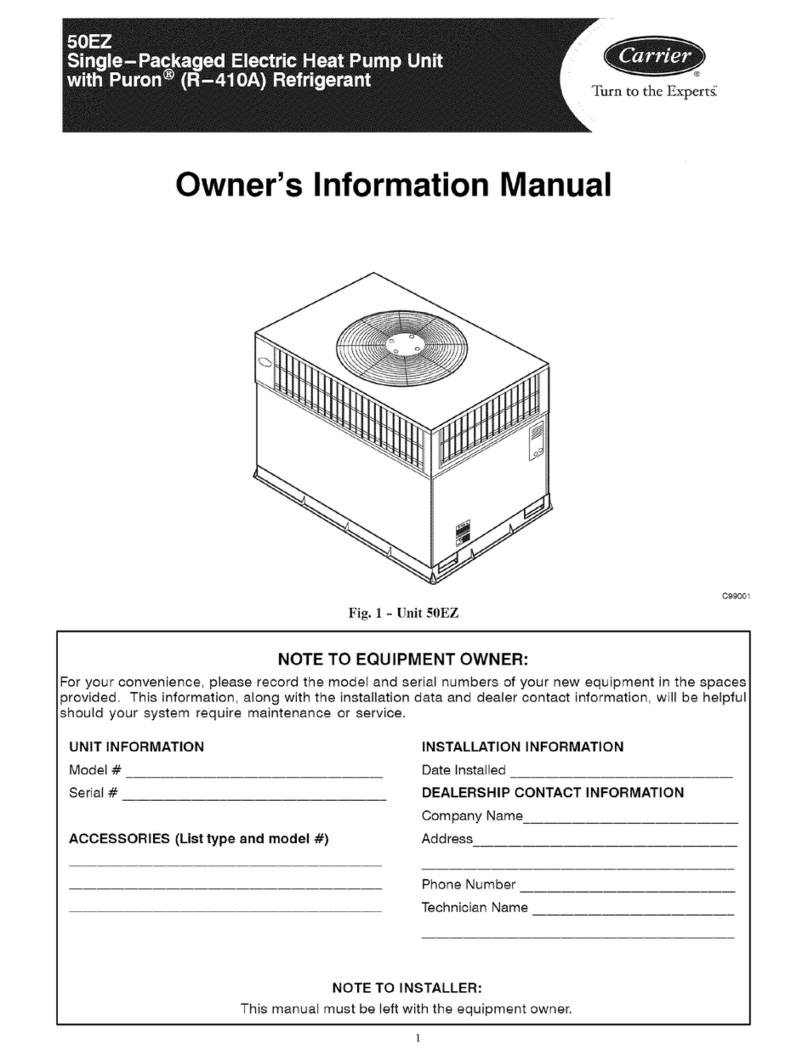 Carrier 50EZ Instruction Manual