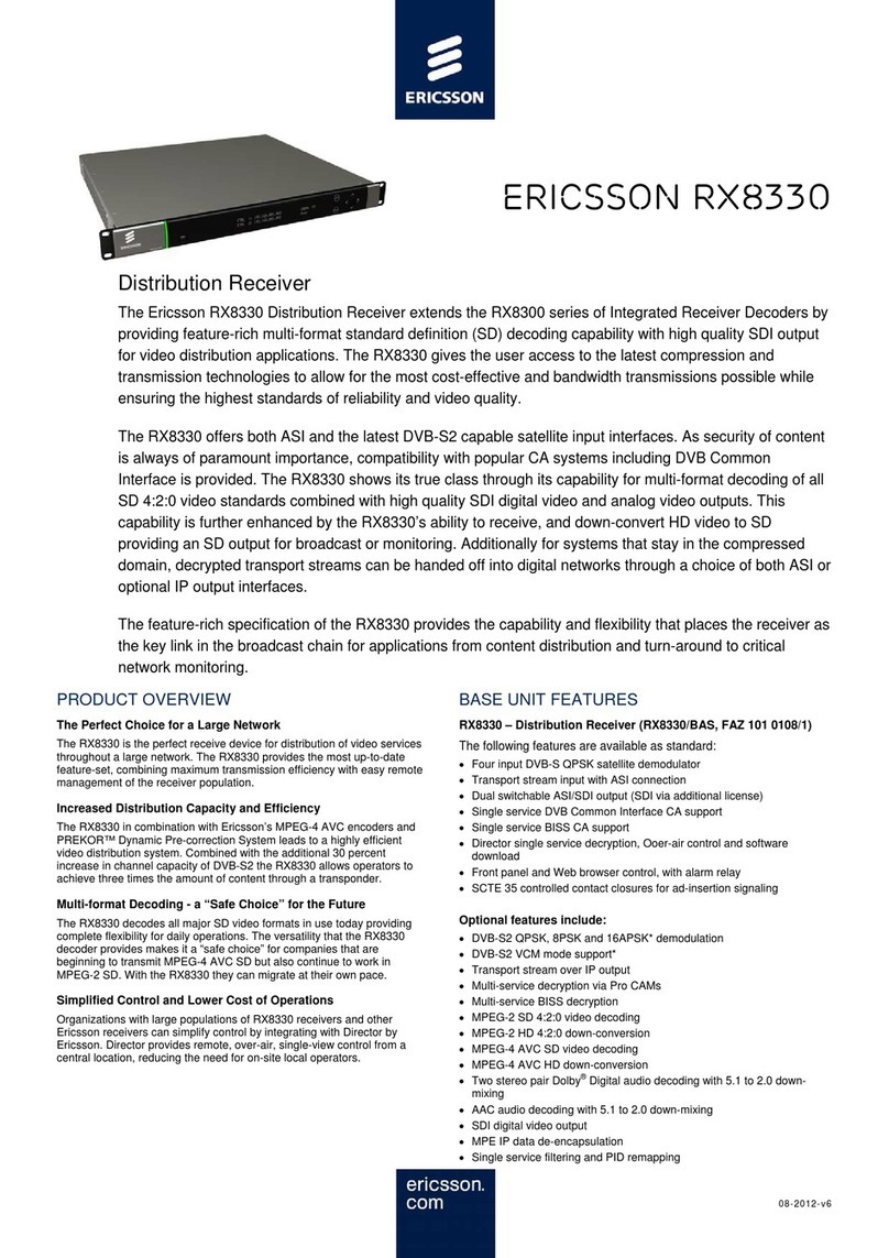 Ericsson RX8330 User manual