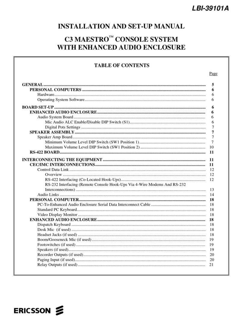 Ericsson C3 MAESTRO LBI-39101A Installation and setup manual