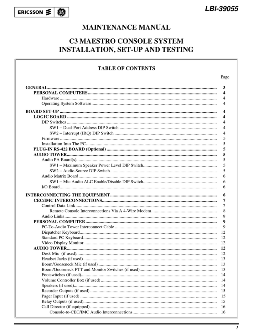 Ericsson C3 MAESTRO LBI-39055 Maintenance manual