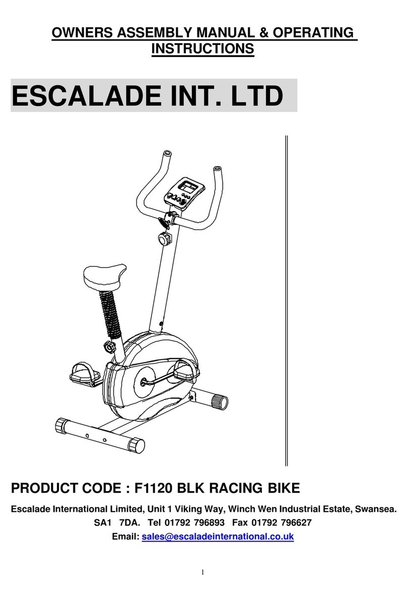 ESCALADE F1120 Owners assembly manual & operating instructions