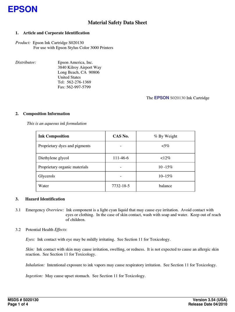 Epson S020130 Operating and maintenance instructions