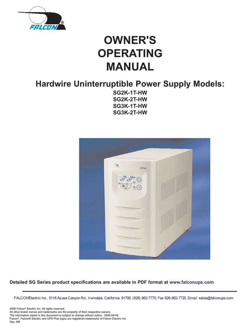 Falcon SG2K-1T-HW Owner's operating manual