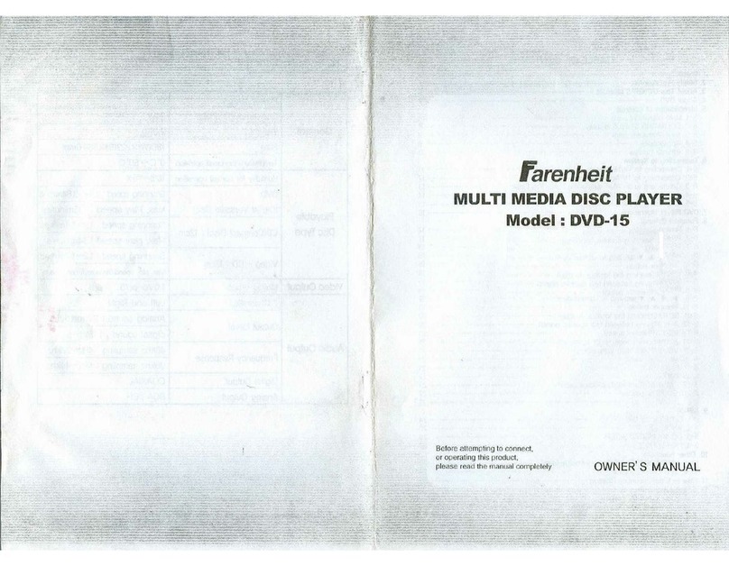 Farenheit DVD-15 owner's manual