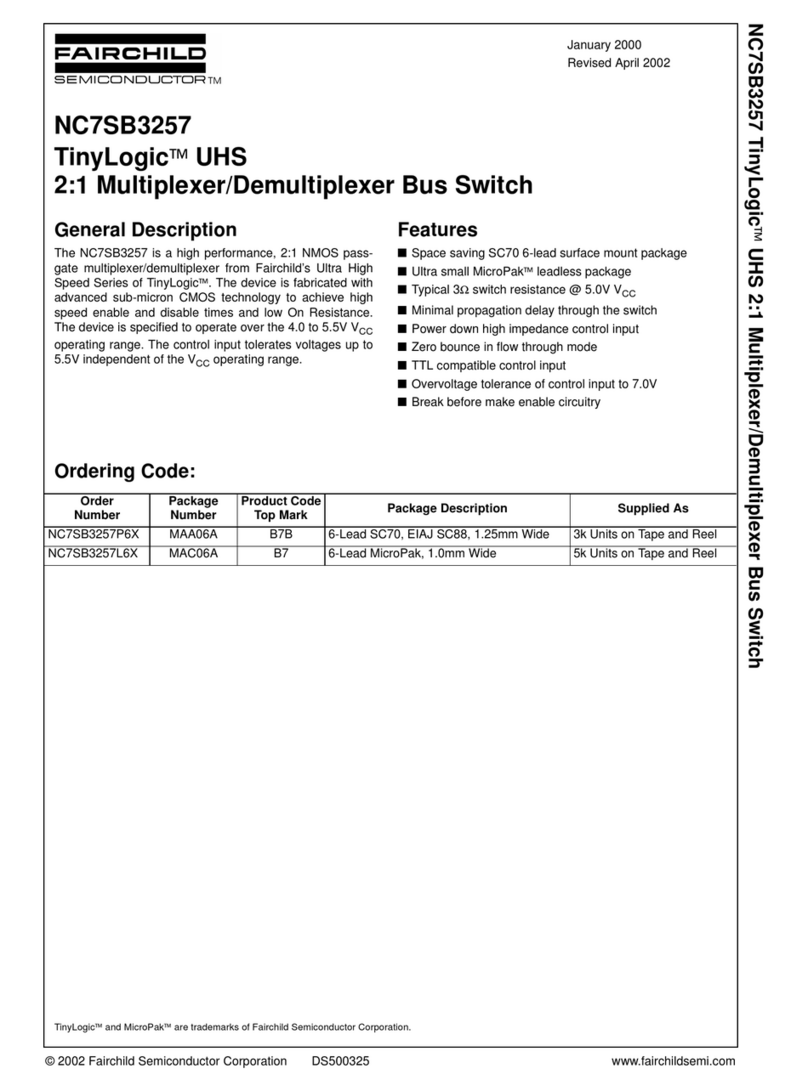 Fairchild NC7SB3257 TinyLogic Operating and maintenance instructions