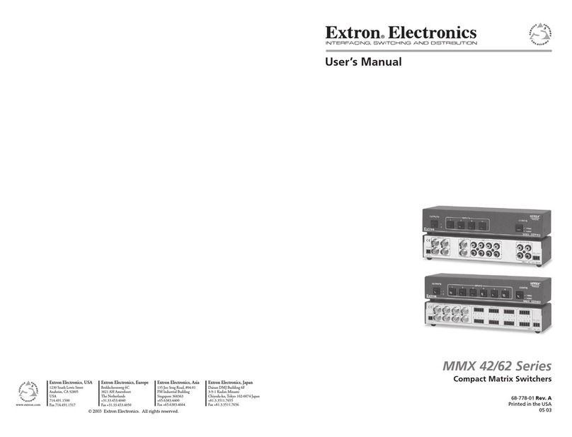 Extron electronics MMX 42 Series user manual