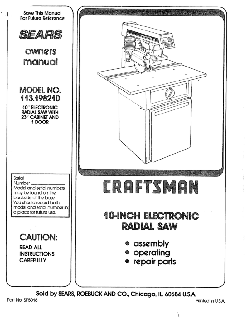 Craftsman 113.198210 owner's manual