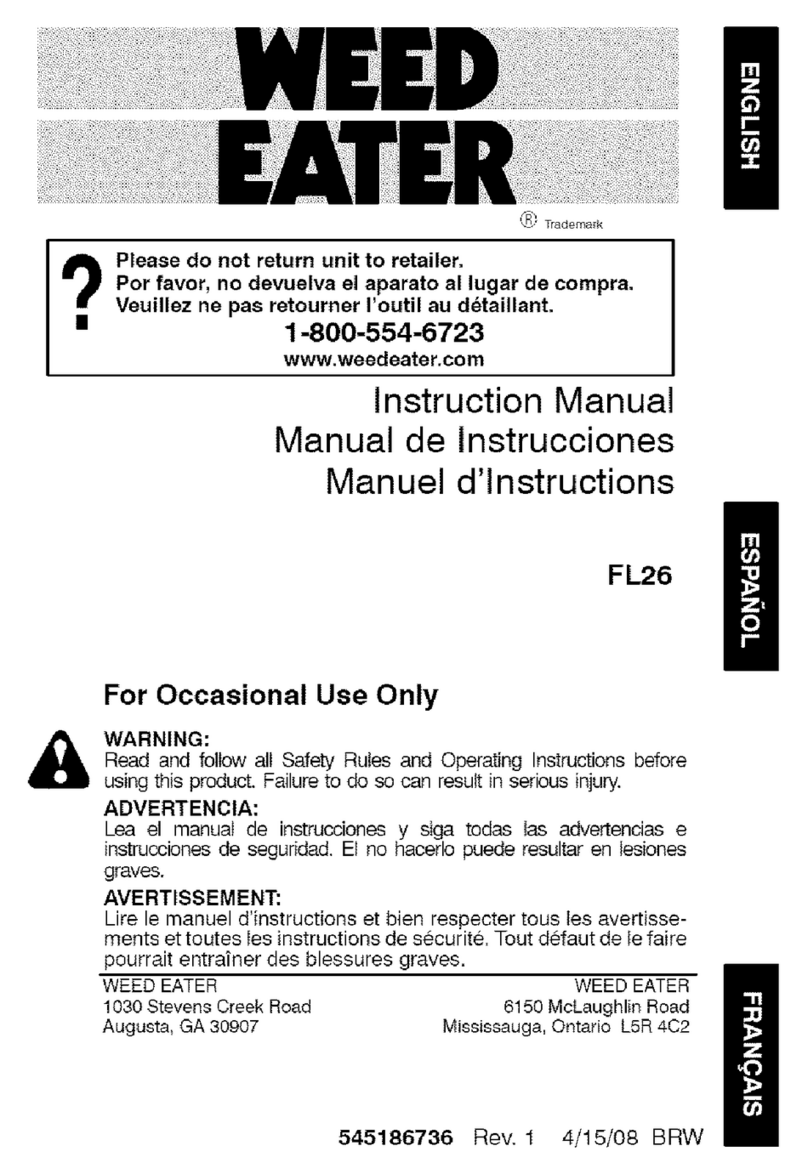 Weed Eater FL26 User manual
