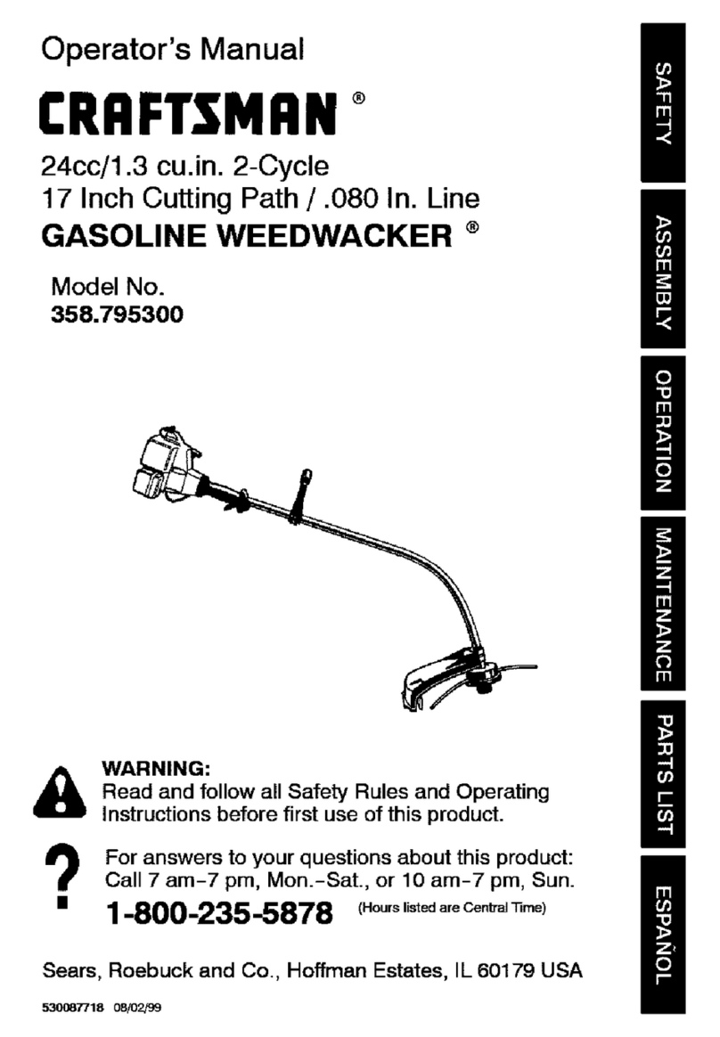 Craftsman WEEDWACKER 358.795300 User manual