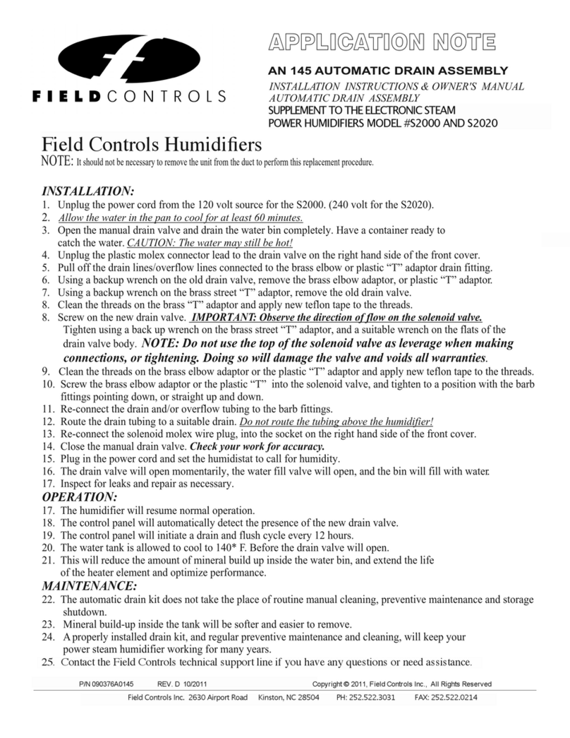Field Controls AN145 Service manual