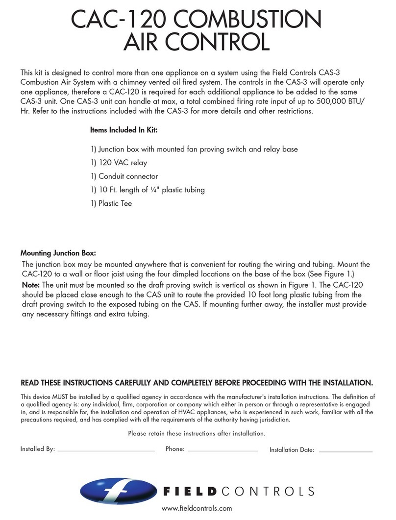 Field Controls CAC-120 User manual