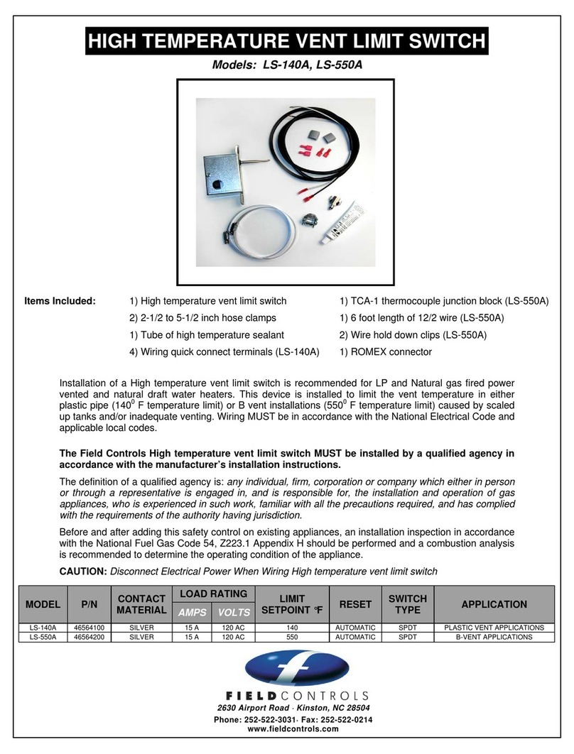 Field Controls LS-140A User manual Field Controls LS-140A User manual