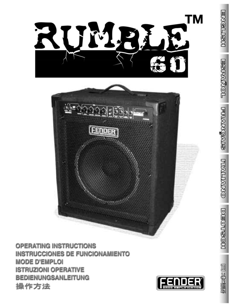 Fender Rumble 60 operating instructions