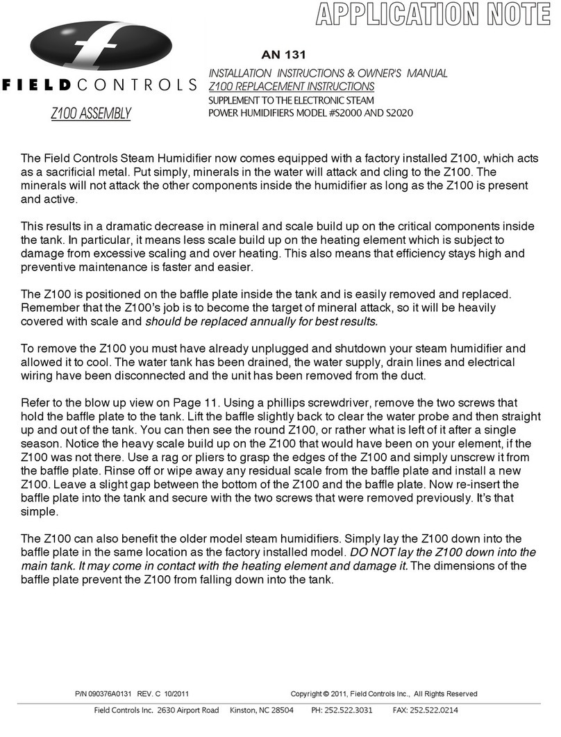 Field Controls z100 Service manual