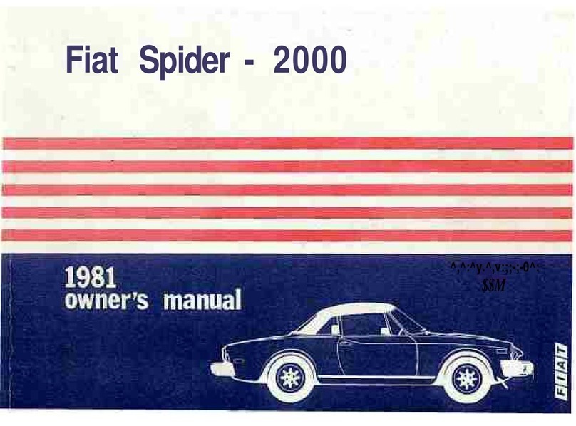 Fiat Spider-2000 User manual Fiat Spider-2000 User manual