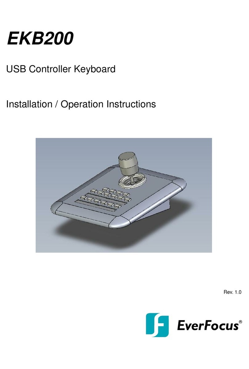EverFocus EKB-200 Installation & operation instructions