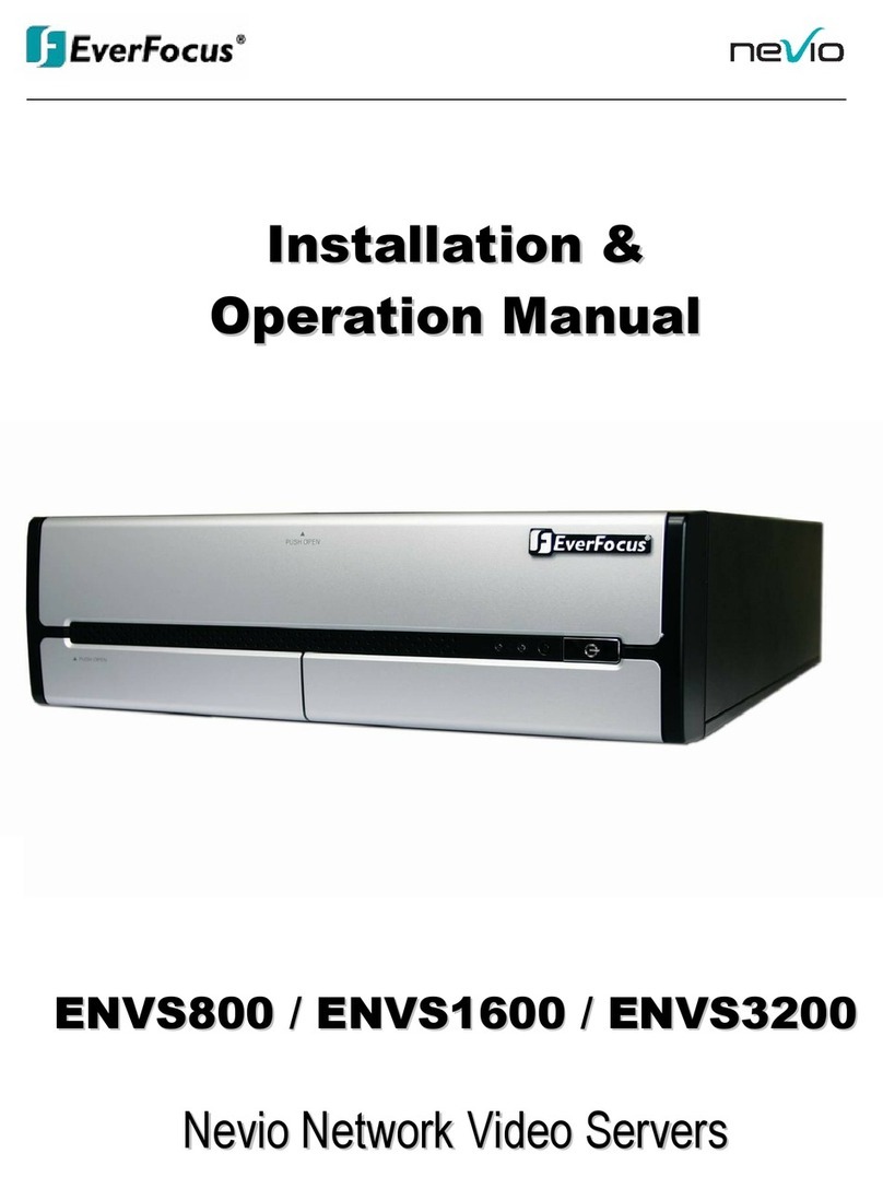 EverFocus Nevio ENVS1600 Installation & operation manual
