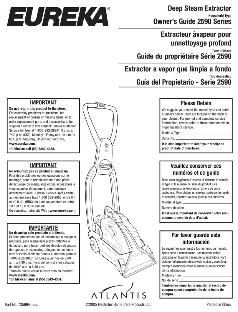 Eureka Atlantis 2590 Series User manual