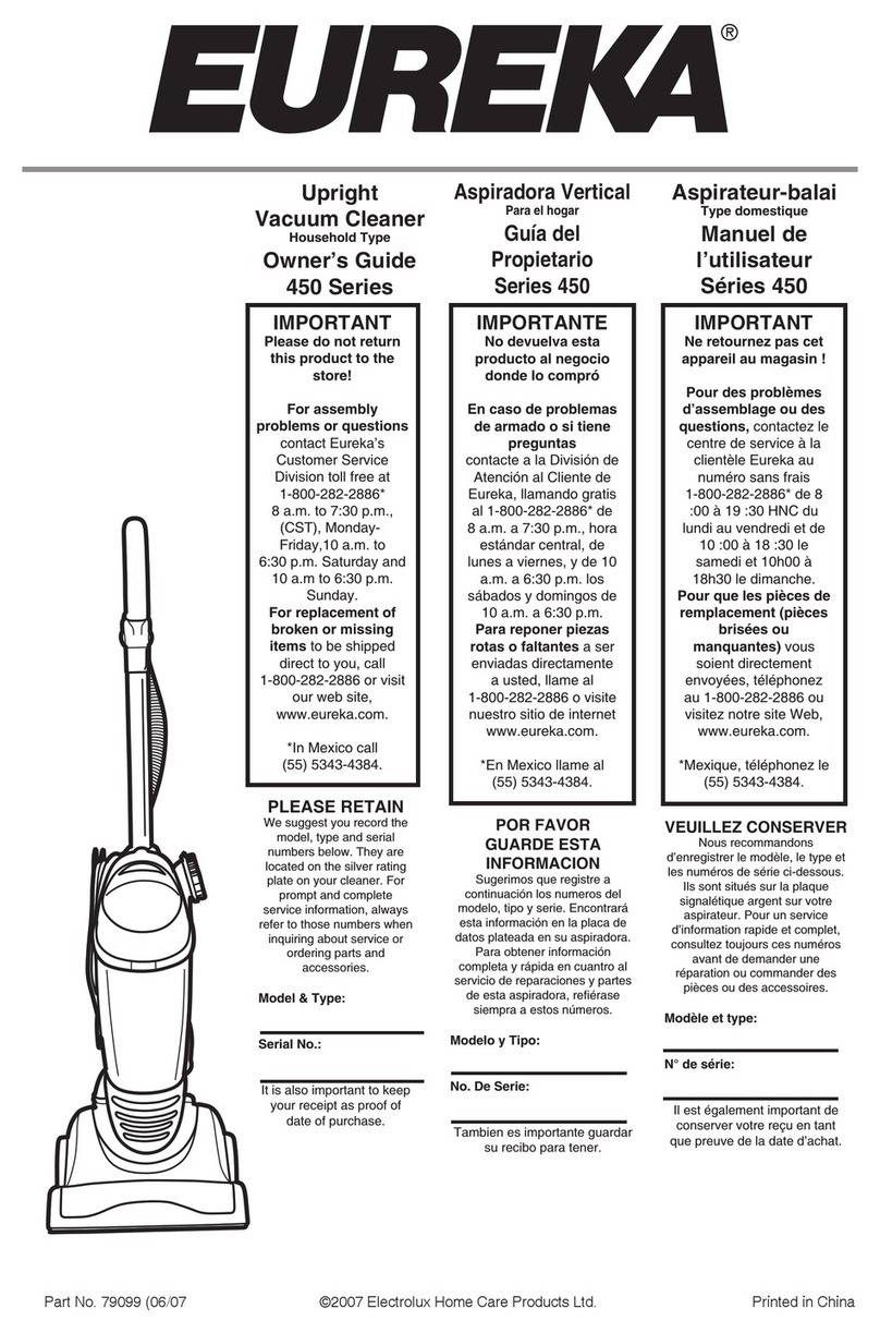 Eureka 450 Series owner's guide