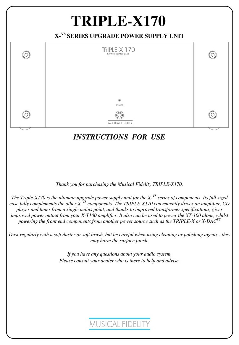 Musical Fidelity TRIPLE-X170 Instructions for use