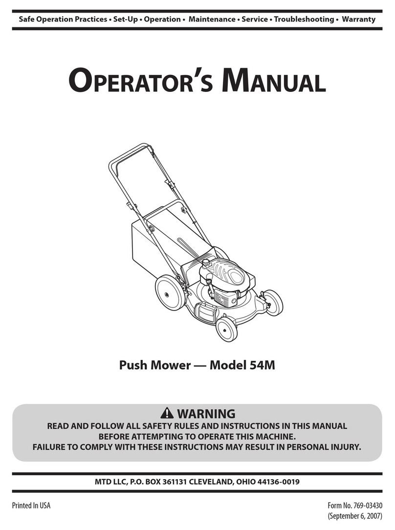MTD 54M Series User manual