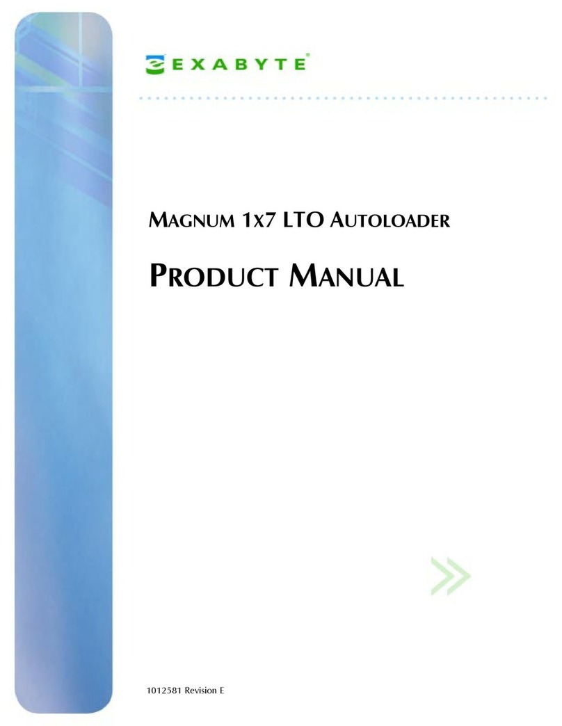Exabyte MAGNUM 1X7 LTO AUTOLOADER product manual