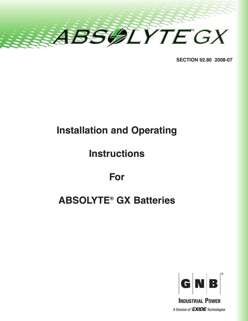 Exide ABSOLYTE GX and Installation and operating guide Exide ABSOLYTE GX and Installation and operating guide