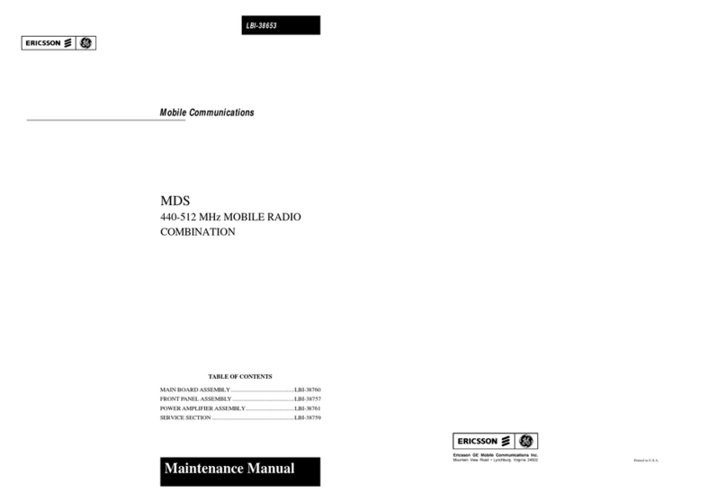 Ericsson LBI-38653 User manual