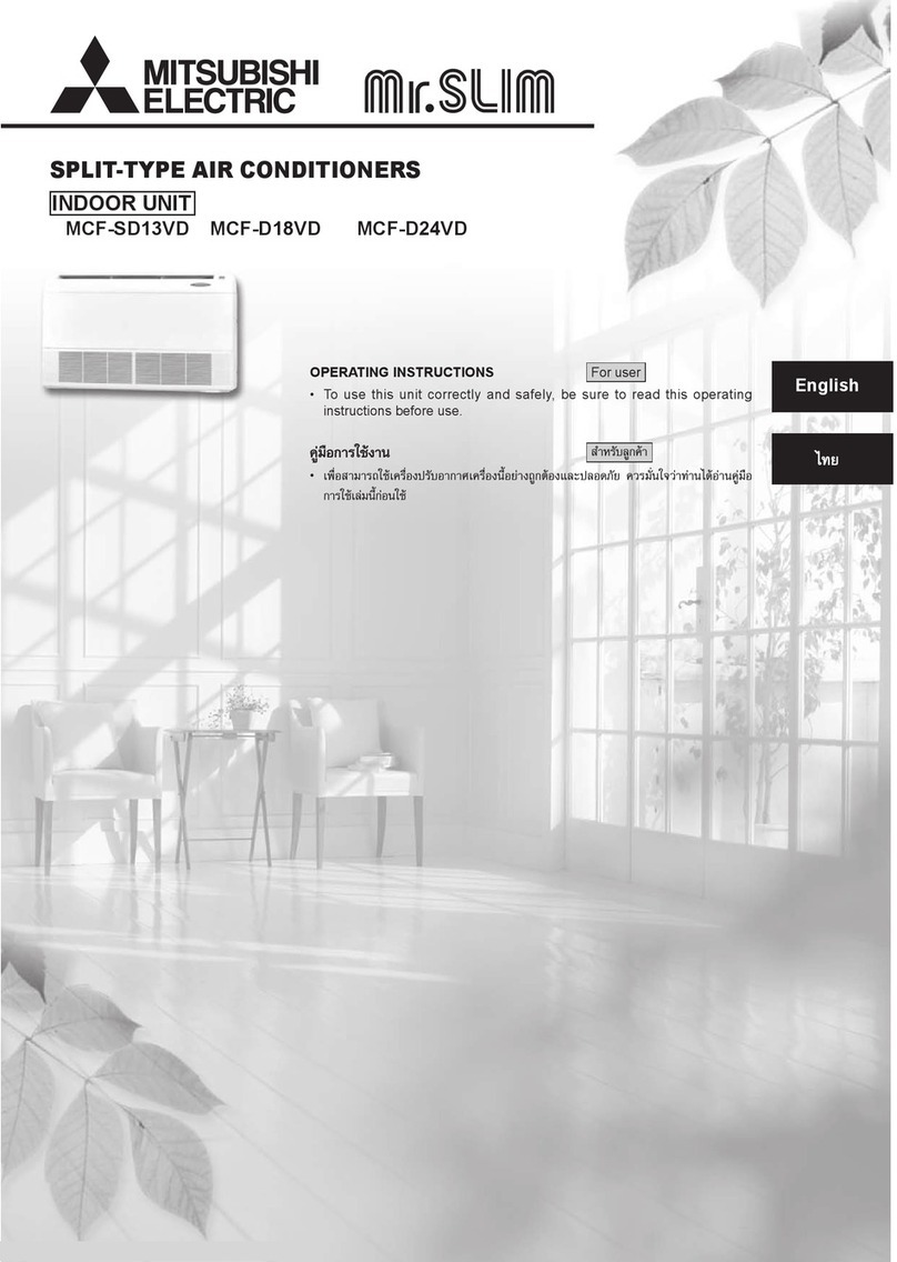 Mitsubishi Electric MR. SLIM MCF-D18VD User manual