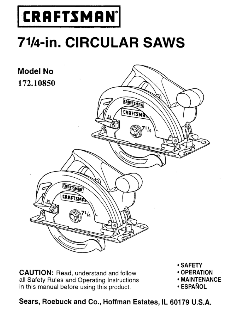 Craftsman 172.10850 User manual