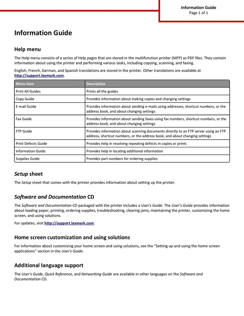 Lexmark MX610 Series Technical manual