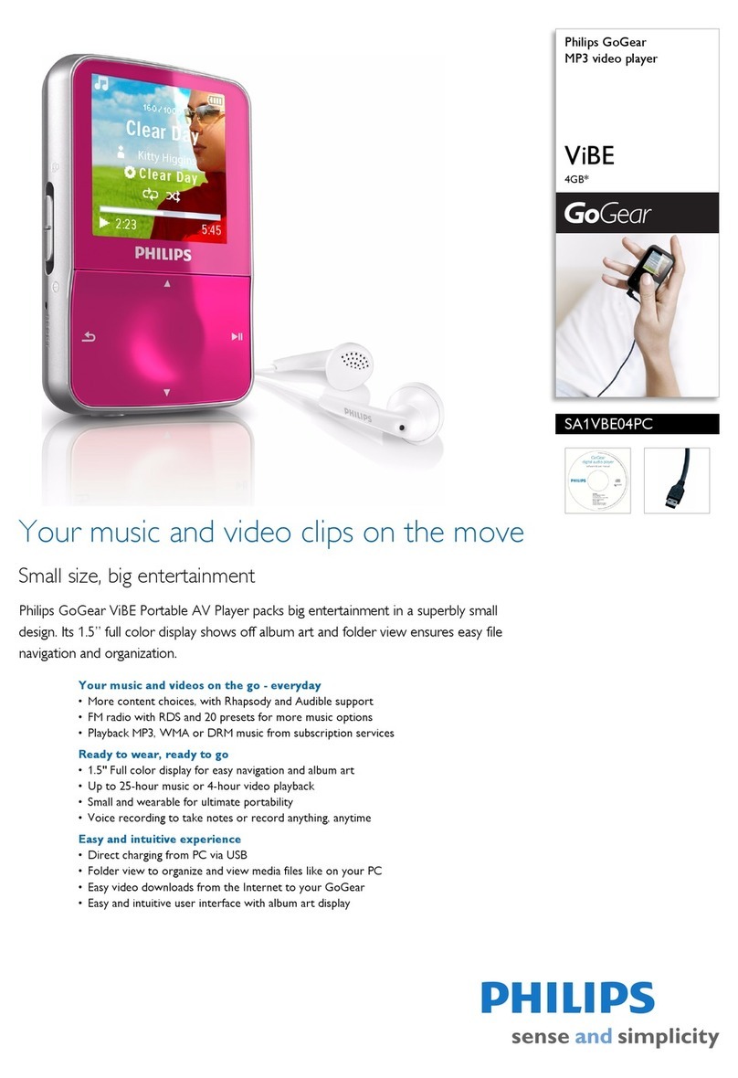 Philips GoGear SA1VBE04PC User manual