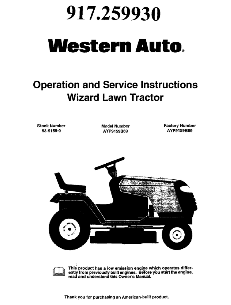 Western Auto Western Auto 917.259930 Operation and Operation and service instructions