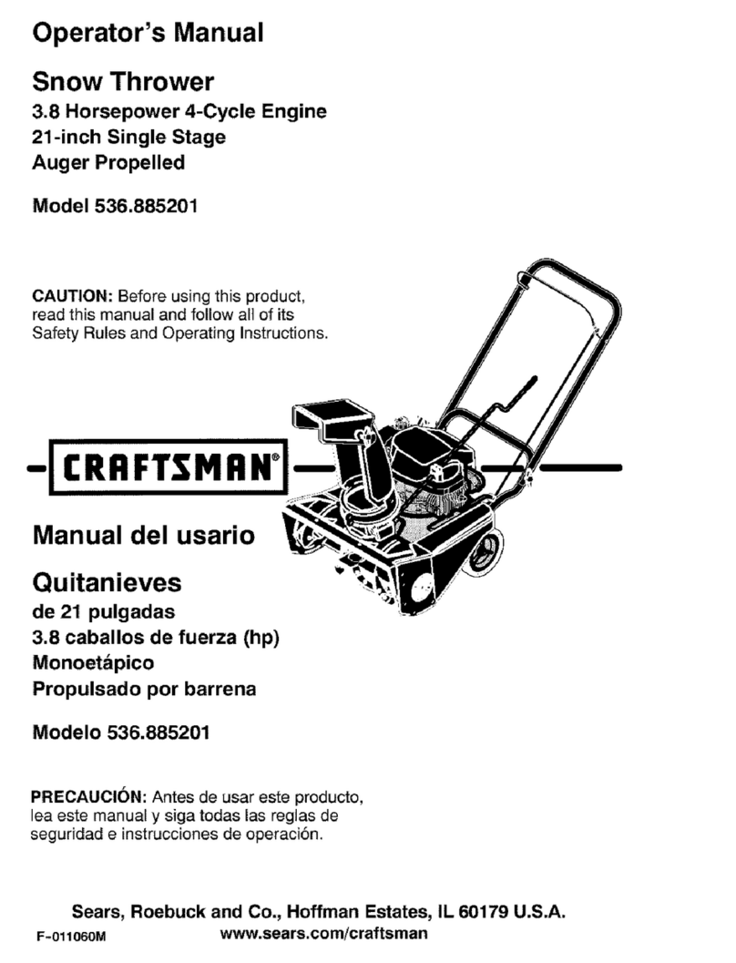 Craftsman 536.885201 Operator's manual