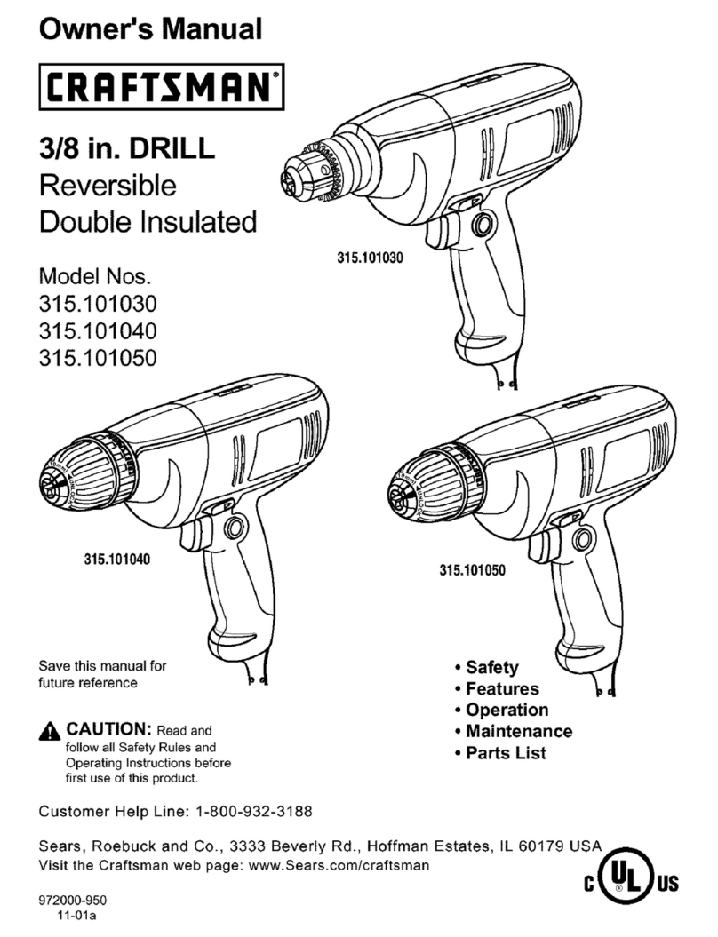 Craftsman 315.101050 owner's manual