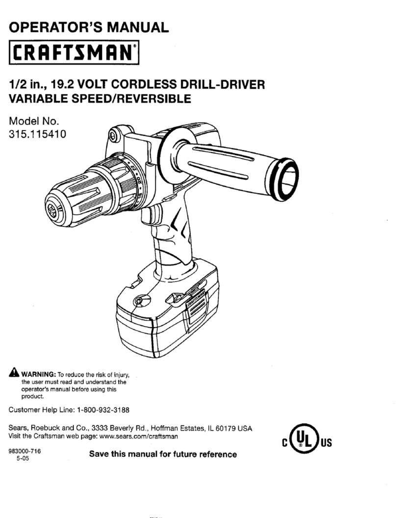 Craftsman 315.115410 User manual