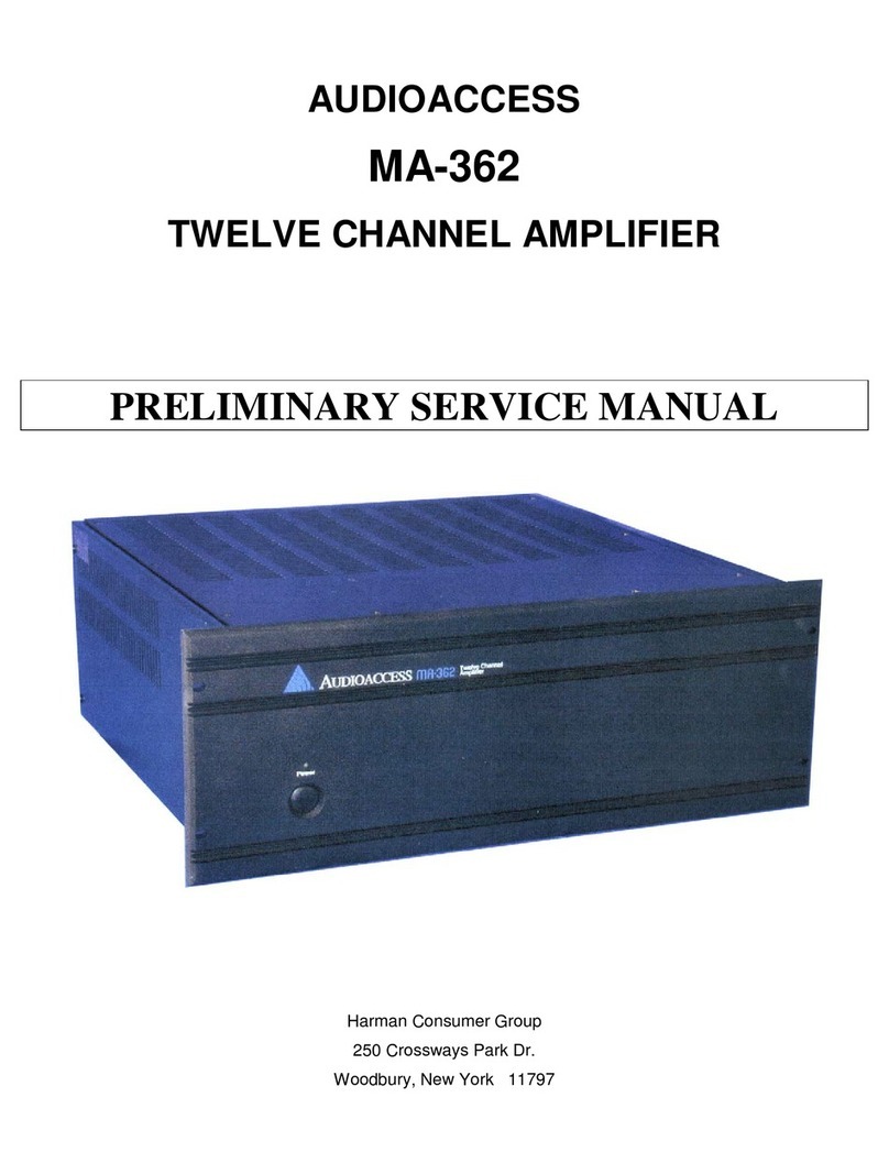 Audioaccess MA-362 Service Service manual
