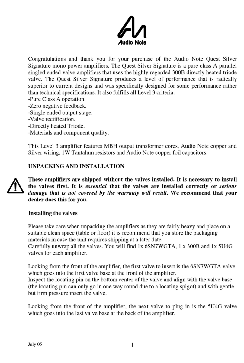 Audio Note Quest Silver Signature Installation