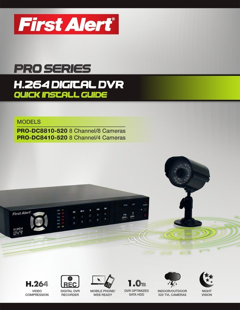 First Alert PRO-DC8810-520 Quick install guide