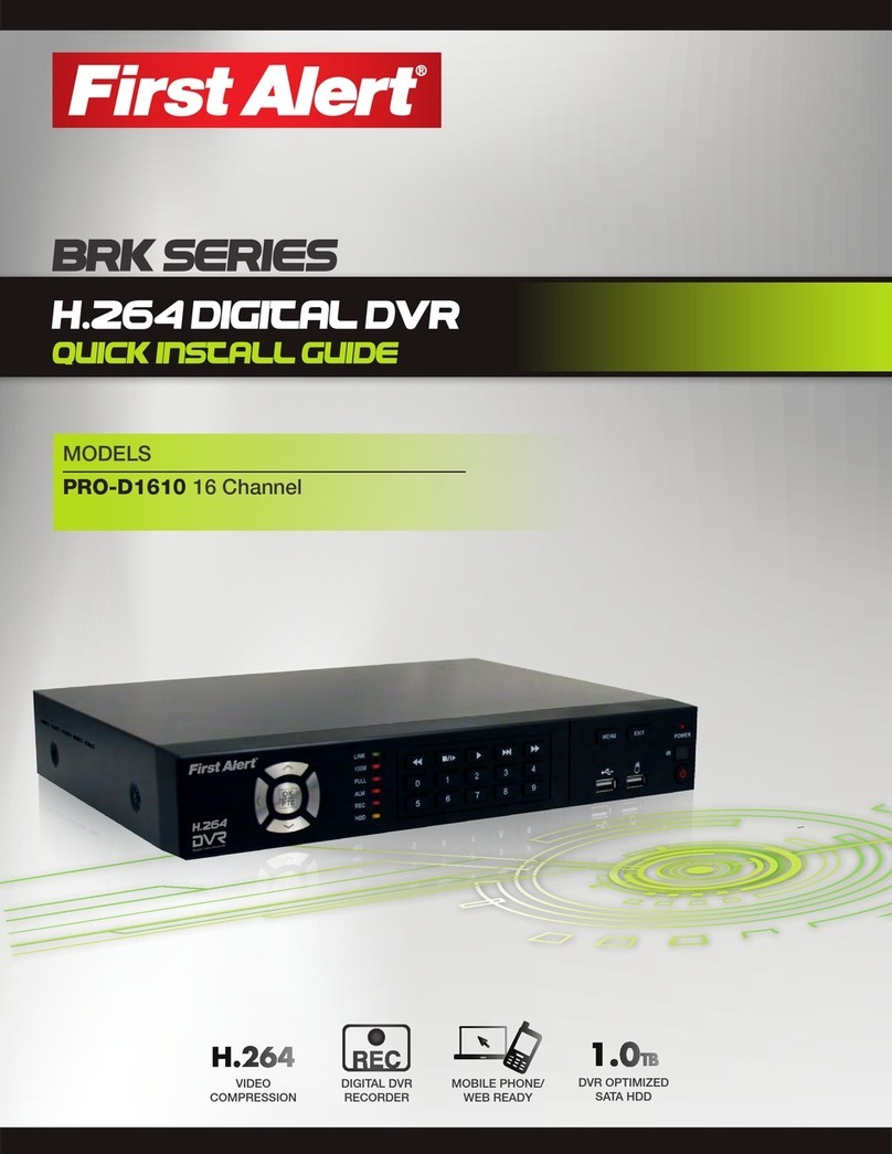 First Alert PRO-D1610 Quick install guide