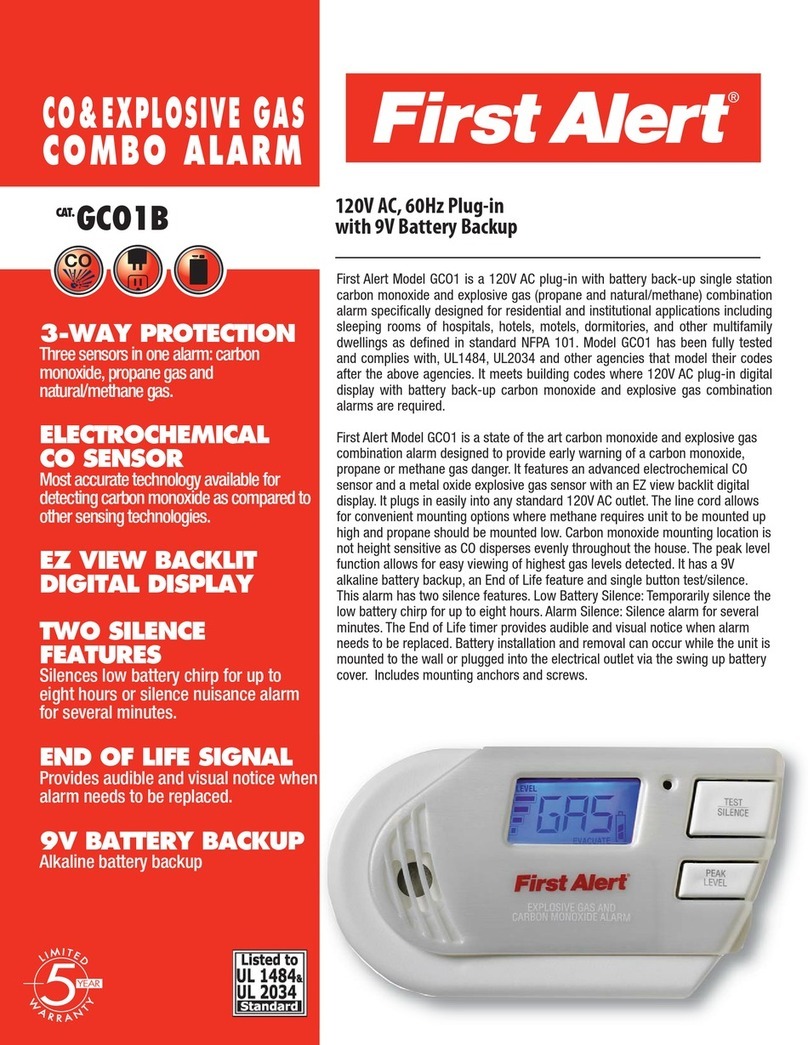 First Alert GCO1B User manual