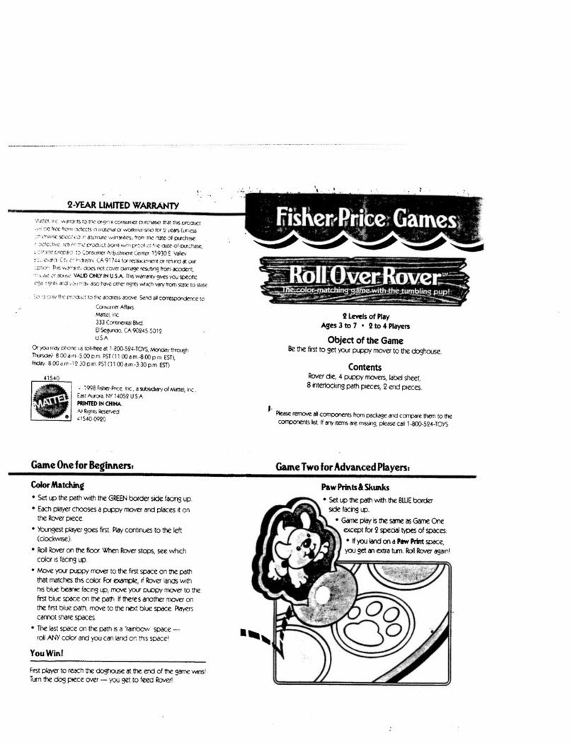 Fisher-Price RollOverRover manual