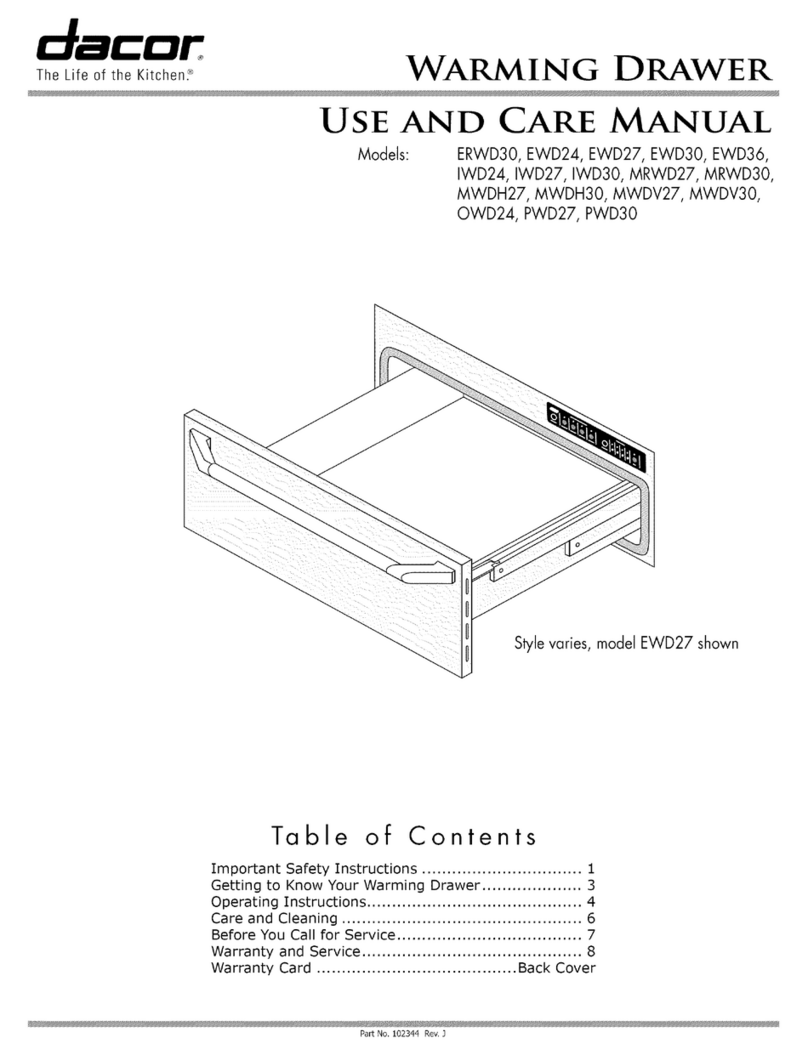 Dacor ERWD30 User manual Dacor ERWD30 User manual