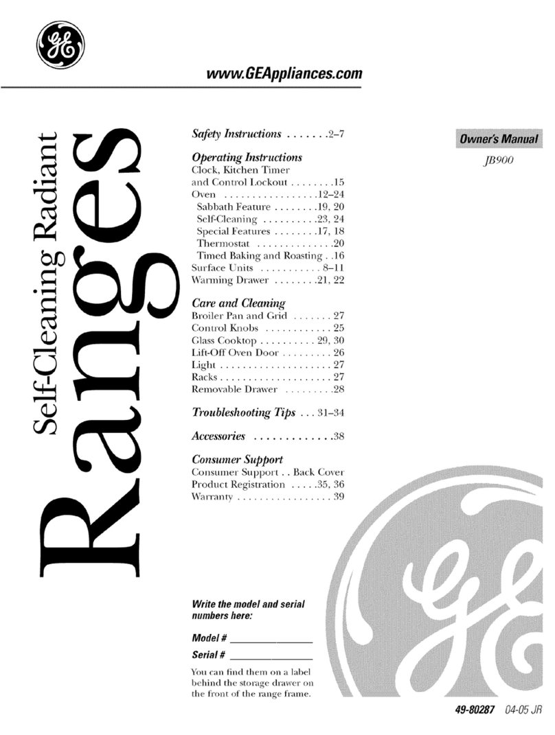 GE Profile JB900 User manual