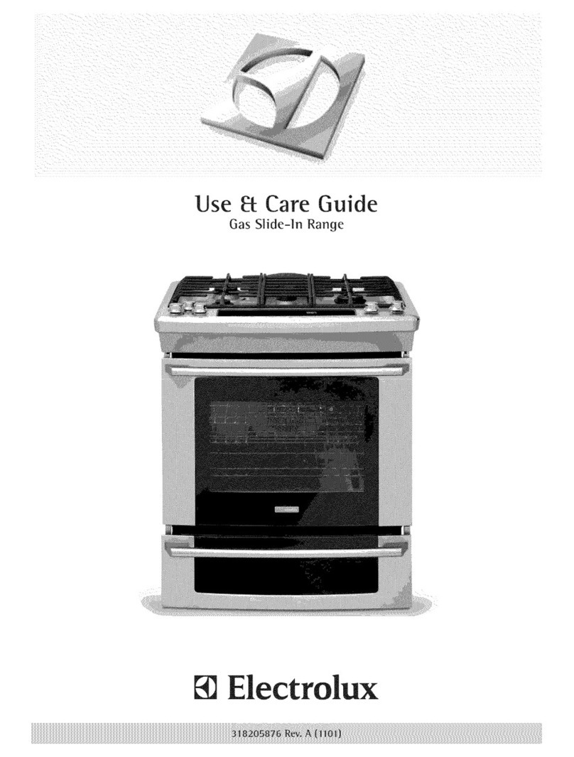 Electrolux Gas Slide-In Range 318205876 Use & care guide