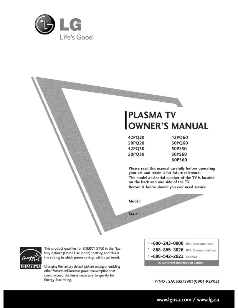 LG 42PQ20 Series User manual