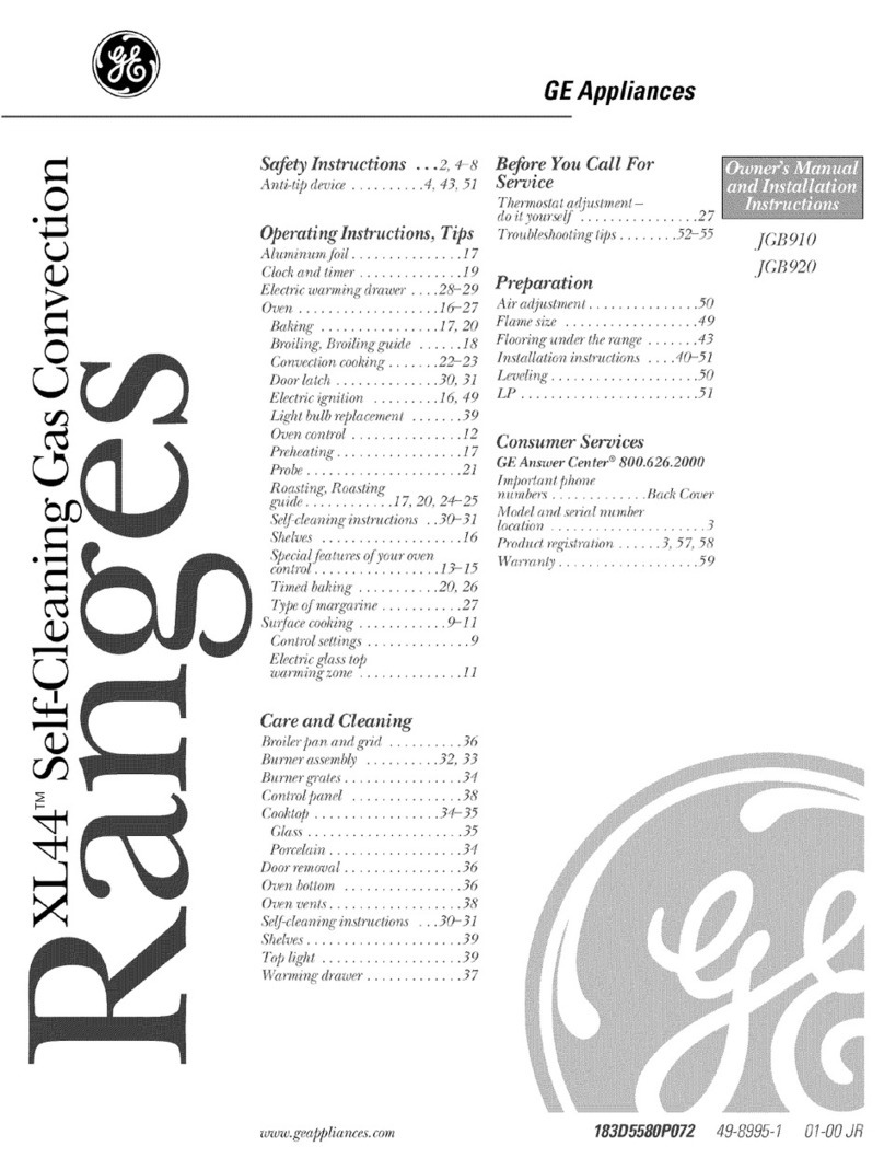 GE Appliances Profile JGB920 Operating instructions