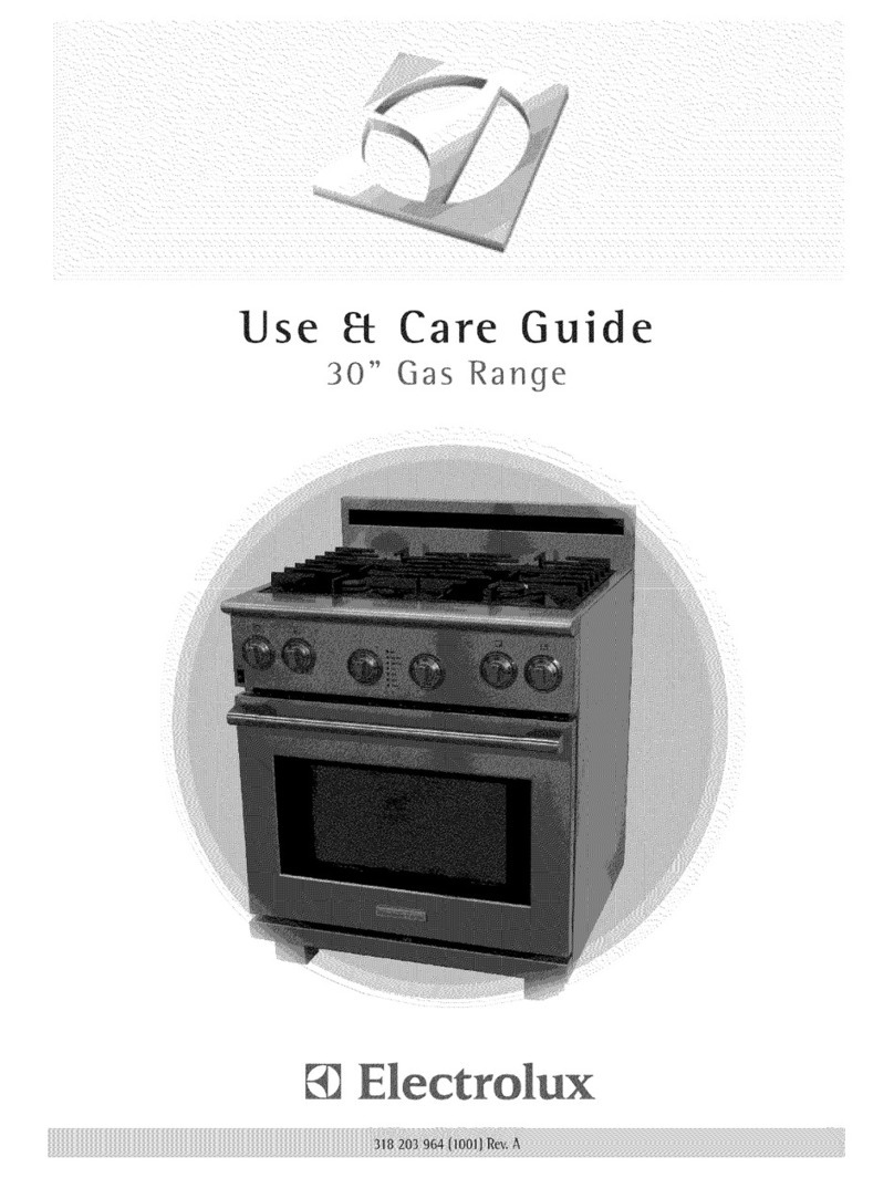 Electrolux 30" Gas Range Use & care guide Electrolux 30" Gas Range Use & care guide